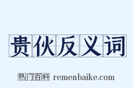贵伙反义词是什么意思的图片